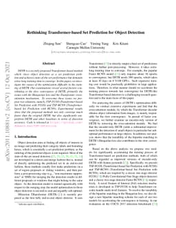 Rethinking Transformer-based Set Prediction for Object Detection