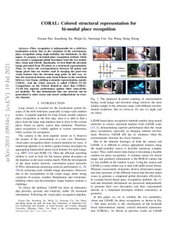 CORAL: Colored structural representation for bi-modal place recognition