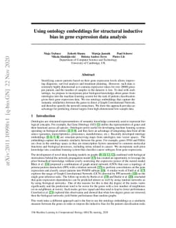 Using ontology embeddings for structural inductive bias in gene
  expression data analysis