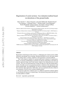 Registration of serial sections: An evaluation method based on
  distortions of the ground truths