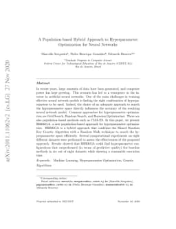 A Population-based Hybrid Approach to Hyperparameter Optimization for
  Neural Networks