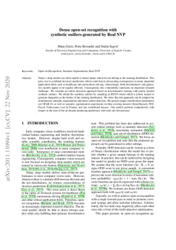 Dense open-set recognition with synthetic outliers generated by Real NVP