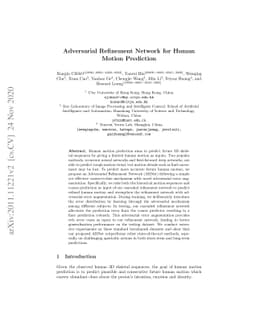 Adversarial Refinement Network for Human Motion Prediction