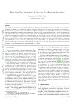Time Series Data Imputation: A Survey on Deep Learning Approaches