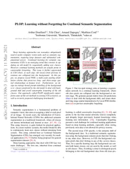 PLOP: Learning without Forgetting for Continual Semantic Segmentation