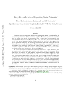 Envy-Free Allocations Respecting Social Networks