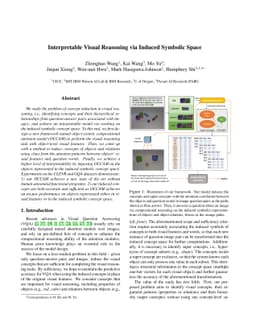 Interpretable Visual Reasoning via Induced Symbolic Space