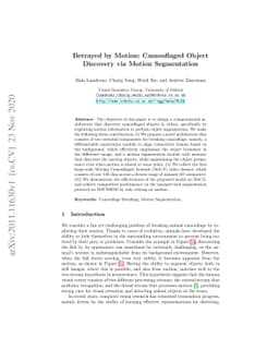 Betrayed by Motion: Camouflaged Object Discovery via Motion Segmentation