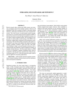 Streaming Multi-speaker ASR with RNN-T