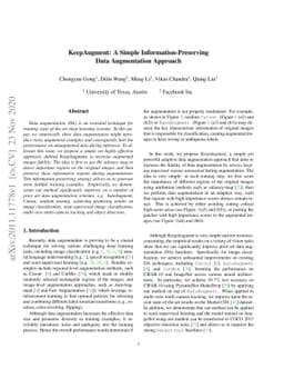 KeepAugment: A Simple Information-Preserving Data Augmentation Approach