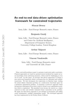 An end-to-end data-driven optimisation framework for constrained
  trajectories