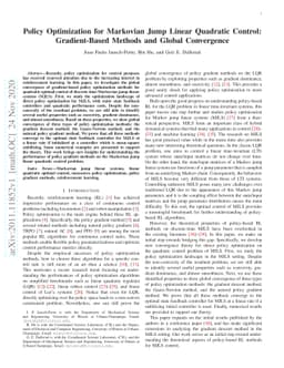 Policy Optimization for Markovian Jump Linear Quadratic Control:
  Gradient-Based Methods and Global Convergence