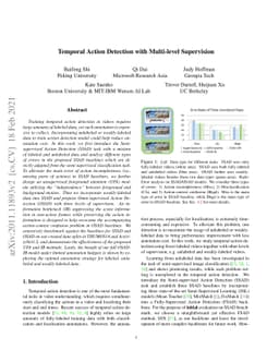 Temporal Action Detection with Multi-level Supervision