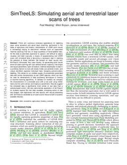 SimTreeLS: Simulating aerial and terrestrial laser scans of trees
