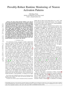 Provably-Robust Runtime Monitoring of Neuron Activation Patterns