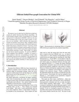 Efficient Initial Pose-graph Generation for Global SfM