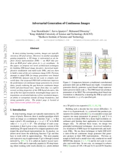 Adversarial Generation of Continuous Images