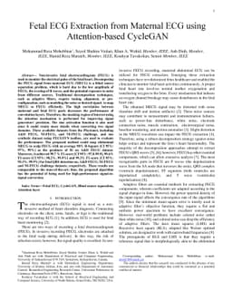 Fetal ECG Extraction from Maternal ECG using Attention-based CycleGAN