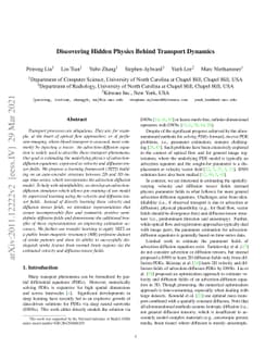 Discovering Hidden Physics Behind Transport Dynamics