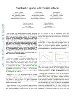 Stochastic sparse adversarial attacks