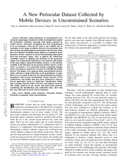 A New Periocular Dataset Collected by Mobile Devices in Unconstrained
  Scenarios