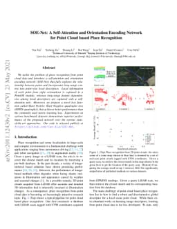 SOE-Net: A Self-Attention and Orientation Encoding Network for Point
  Cloud based Place Recognition