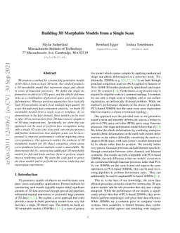 Building 3D Morphable Models from a Single Scan