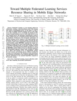 Toward Multiple Federated Learning Services Resource Sharing in Mobile
  Edge Networks