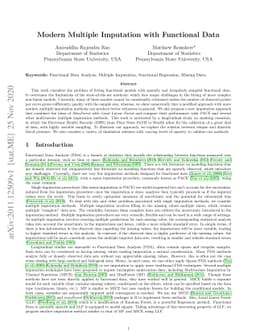 Modern Multiple Imputation with Functional Data