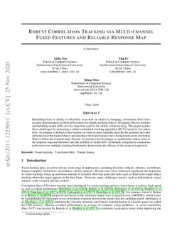 Robust Correlation Tracking via Multi-channel Fused Features and
  Reliable Response Map