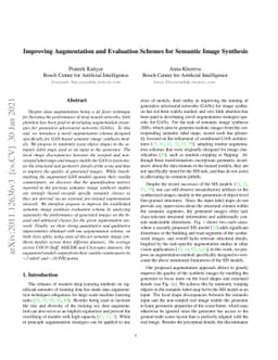 Improving Augmentation and Evaluation Schemes for Semantic Image
  Synthesis
