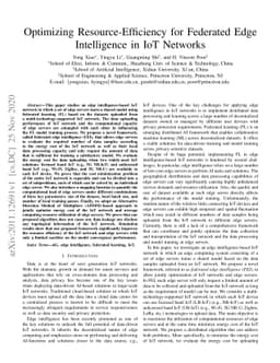 Optimizing Resource-Efficiency for Federated Edge Intelligence in IoT
  Networks