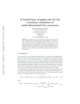 A Lepskiĭ-type stopping rule for the covariance estimation of
  multi-dimensional Lévy processes