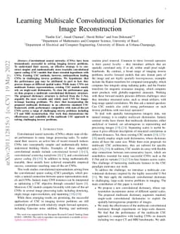 Learning Multiscale Convolutional Dictionaries for Image Reconstruction