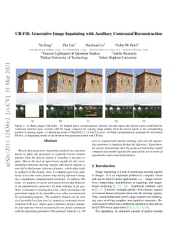 CR-Fill: Generative Image Inpainting with Auxiliary Contexutal
  Reconstruction