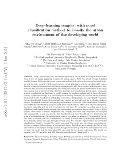 Deep-learning coupled with novel classification method to classify the
  urban environment of the developing world
