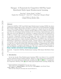 TLeague: A Framework for Competitive Self-Play based Distributed
  Multi-Agent Reinforcement Learning