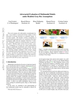 Adversarial Evaluation of Multimodal Models under Realistic Gray Box
  Assumption
