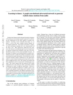 Learning to dance: A graph convolutional adversarial network to generate
  realistic dance motions from audio