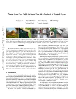 Neural Scene Flow Fields for Space-Time View Synthesis of Dynamic Scenes