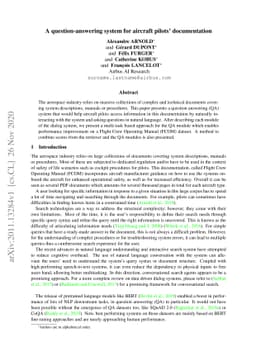 A question-answering system for aircraft pilots' documentation