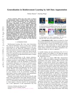 Generalization in Reinforcement Learning by Soft Data Augmentation