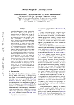Domain Adaptative Causality Encoder