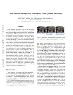 Point and Ask: Incorporating Pointing into Visual Question Answering