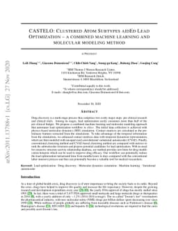 CASTELO: Clustered Atom Subtypes aidEd Lead Optimization -- a combined
  machine learning and molecular modeling method