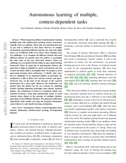 Autonomous learning of multiple, context-dependent tasks