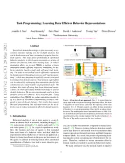 Task Programming: Learning Data Efficient Behavior Representations