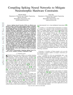 Compiling Spiking Neural Networks to Mitigate Neuromorphic Hardware
  Constraints
