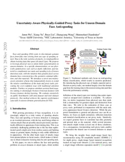 Uncertainty-Aware Physically-Guided Proxy Tasks for Unseen Domain Face
  Anti-spoofing