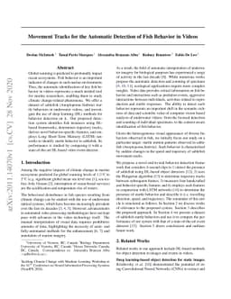 Movement Tracks for the Automatic Detection of Fish Behavior in Videos